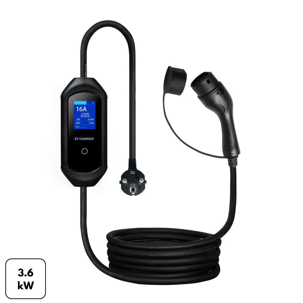 Portable EV Charger 3.6 kW 16A 5m-10m Type 2/ Type 1